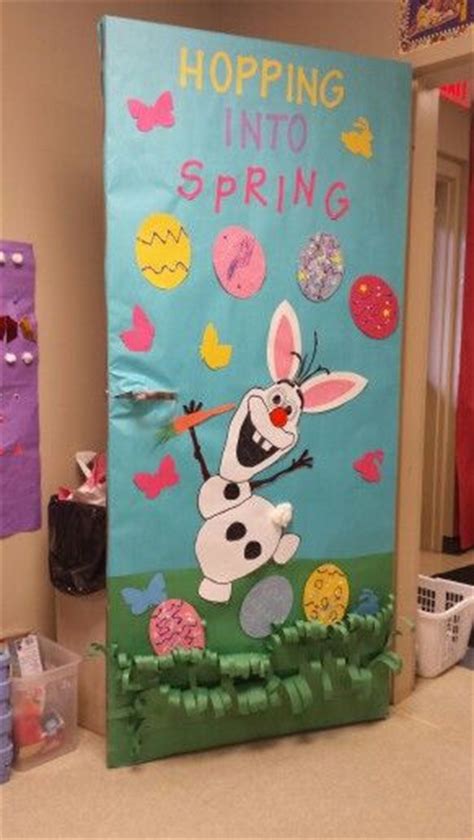 olaf easter spring door diy projects pinterest