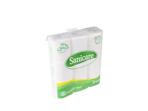 sanicare tissue toilet paper 2 ply 9 pack office warehouse inc
