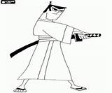 Coloring Katana Samurai Jack 250px 4kb Printable sketch template