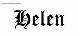 Name Helen Belen Tattoo Designs Blackletter Graphic Tag Freenamedesigns sketch template