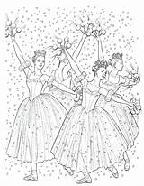 Ballerina Nutcracker Colouring Printable Wallpaperartdesignhd Barbie Dancers sketch template