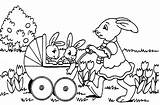 Rabbit Coloring Pages Kids Simple Printable Children sketch template