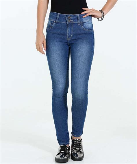 calça feminina skinny jeans strech marisa marisa
