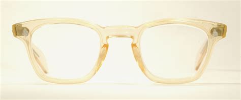 optometrist attic ao men s amber plastic vintage eyeglasses