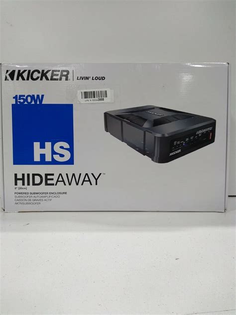 kicker hideaway hs   car audio powered subwoofer  enclosure black ebay