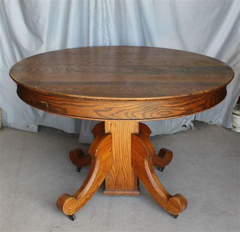 bargain johns antiques antique  oak dining table original finish  diameter