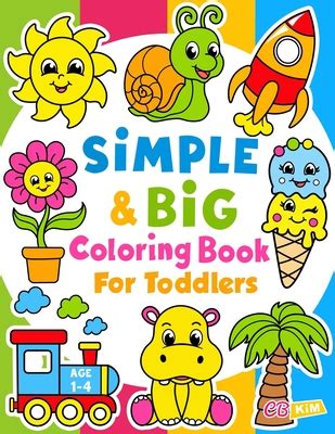 simple big coloring book  toddler  easy  fun coloring pages