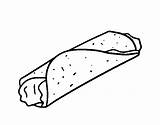 Wrap Coloring Food Coloringcrew Bread sketch template