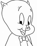 Looney Tunes Coloring Pages Pig Porky Cartoon Cartoons Kleurplaten Boek Kleuren Bladzijden Choose Board sketch template