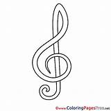 Coloring Treble Clef Pages Children Sheet Title sketch template