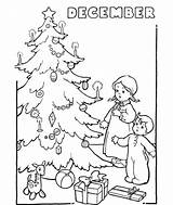 Coloring December Pages Printable Christmas Colouring Winter Sheets Popular Print sketch template
