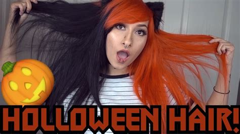 black  orange halloween hair orange hair youtube