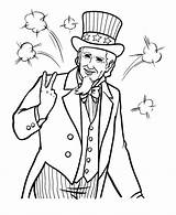 Coloring Pages July Patriotic 4th Fourth Independence Uncle Sam Symbols American Printable Sheets Printables Color Print Usa Go Holiday Flag sketch template