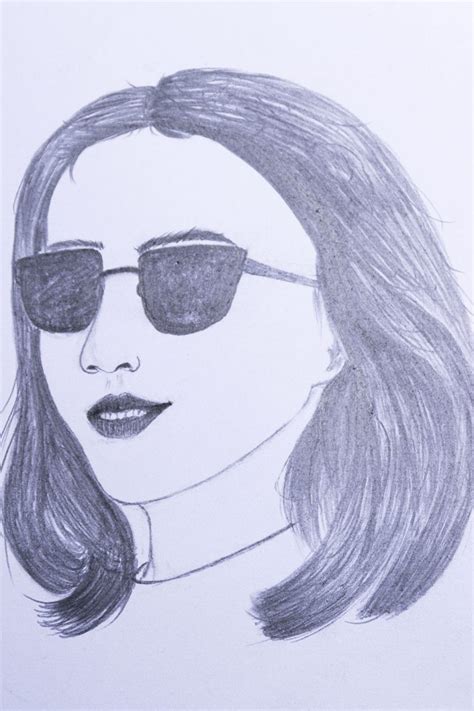 How To Draw A Girl Wearing Sunglasses How To Draw