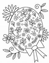Coloring Easter Egg Floral Pages Printable Eggs Museprintables Choose Board Pdf sketch template