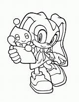 Sonic Coloring Pages Cream Printable Hedgehog Colouring Fights Justice Websincloud Activities Character sketch template