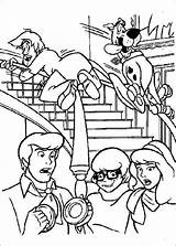 Scooby Doo Coloring Pages Printable Mystery Machine Shaggy Team Book Print Halloween 2ea1 Sliding Staircase Drawings Fred Para Adult Colorear sketch template