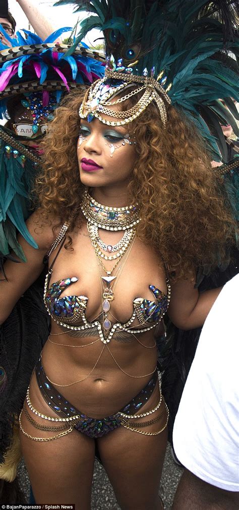 Rihanna Shows Off Her Curvy Figure As She Parties At Barbados Carnival