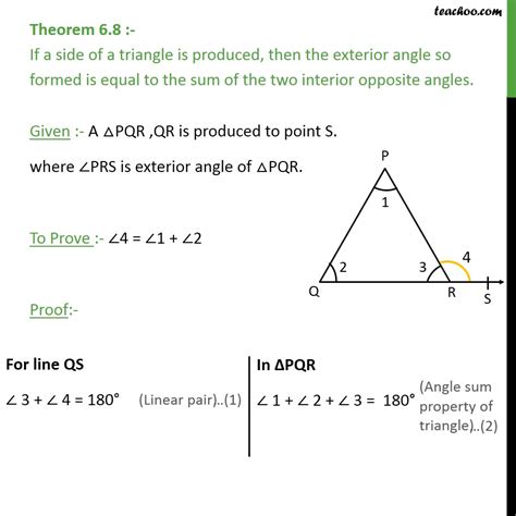 theorem  exterior angle  equal  sum interior  angles