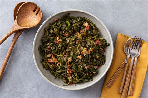 simple southern mustard greens recipe  bacon