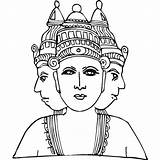 Shiva Heads Xcolorings Hinduism Brahma Vishnu 1200px sketch template