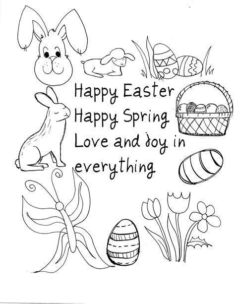 printable easter bunny coloring pages  kids   printable