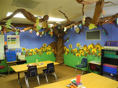 sunflowers   wall classroom tree community project