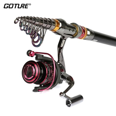 goture fishing rod combos   carbon fiber telescopic fishing rod  sn spinning