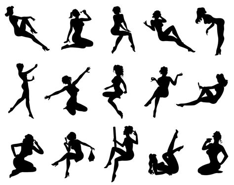 Stencil Svg Silhouette Pin Up Girl Silhouette Cameo Files