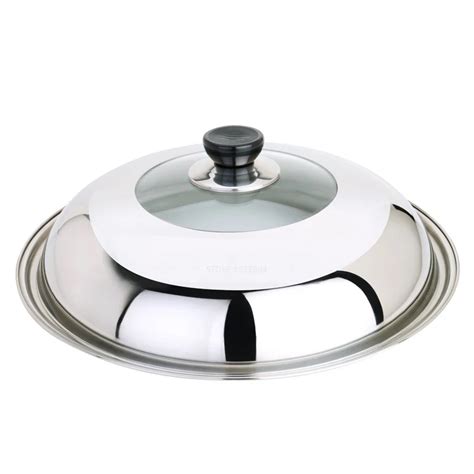 superior cooking wok pan lid stainless steel universal pan cover