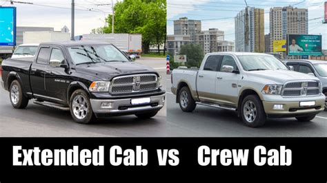 extended cab  crew cab pickup truck differences