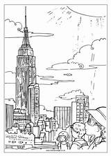Building State Empire Colouring Pages Coloring York City Printable Kids Coloriage Activity Usa Sheets Dessin Village Square Adult Buildings London sketch template
