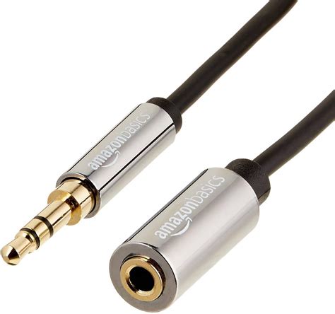 buy amazonbasics male  female stereo audio cable aux extension cable  gold plated