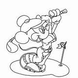 Mickey Mouse Coloring Pages Golf Momjunction Printable Birthday Playing Toddler Color Cute Halloween sketch template