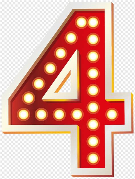 red  white number  marquee sign illustration lighting nightstand
