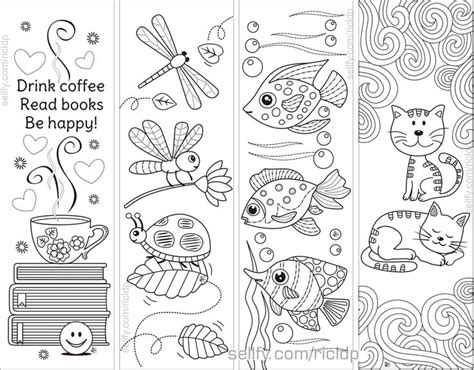 simple designs coloring bookmarks coloring bookmarks