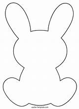 Bunny Outline Template Easter Printable Clip Rabbit Sitting Clipartix Pattern Related sketch template