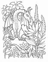 Coloring Fantasy Dragon Animal Myth Kids sketch template