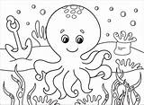 Octopus Coloring Pages Printable Supercoloring Under Cartoon Categories Drawing sketch template