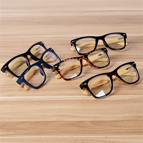 shop generic men s korean fashion eye glasses frame bamboo eyewear