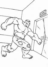 Hulk Coloring Elevator Punching Door Pages Incredible Printable Netart Color Print sketch template