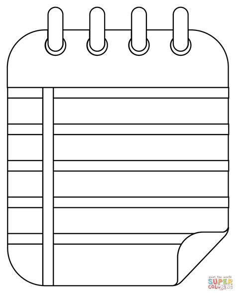 lined paper coloring page