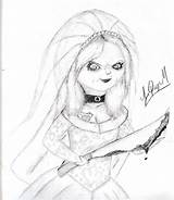 Chucky Coloring Pages Bride Tiffany Drawing Doll Chuckys Printable Michael Myers Deviantart Drawings Sketch Draw Color Colouring Getcolorings Trending Days sketch template