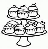 Coloring Cupcake Pages Printable Kids Popular sketch template
