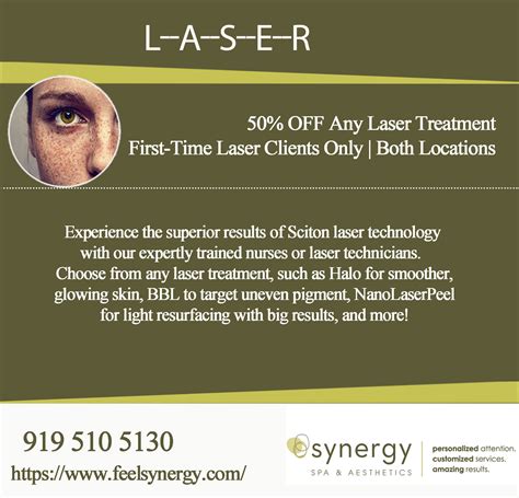 synergy spa raleigh nc laser treatment technician glowing skin
