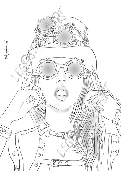 printable coloring pages beautiful girl scientist  etsy