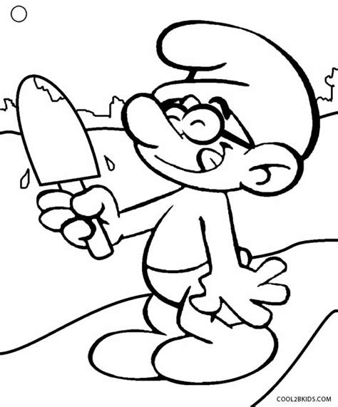 printable smurf coloring pages  kids