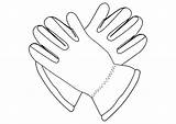 Gloves Coloring Large sketch template