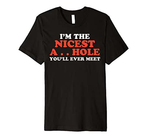 i m the nicest asshole you ll ever meet premium t shirt