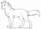 Coloring Pages Kids Wolves Anime sketch template